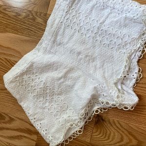 White Eyelet Shorts